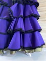 Spódnica flamenco fioletowa elastyczna pięć falban